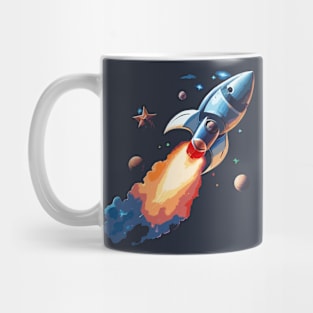 Spaceship Fire Mug